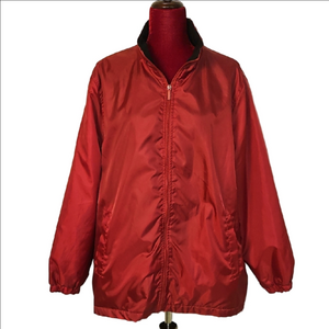 Totes Vibrant Red Zip-Up Rain Jacket Size Extra Large